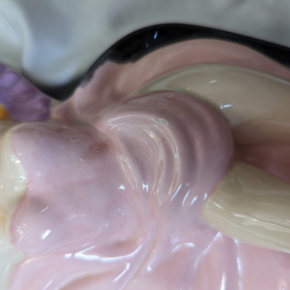 🎩1950s Pin Up Beauty MCM 11" Ashtray - Blonde/Pink Dress - Vintage - Picture 4 of 13